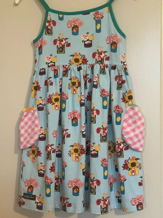 Sz6 Matilda Jane Brilliant Daydream Pocketful of Flowers Dress - Picture 5 of 8